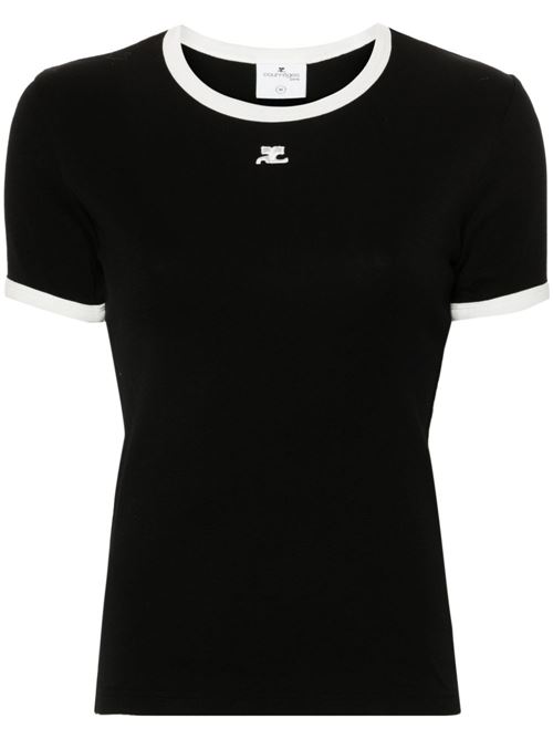T-shirt con applicazione COURRÈGES | VESJTS017JS00709901