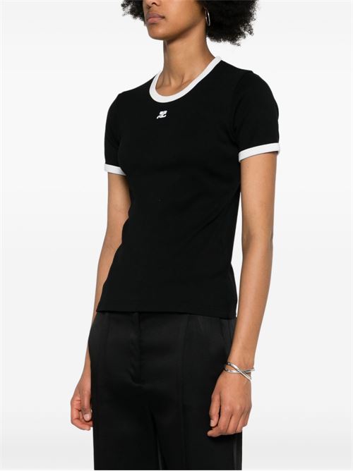 T-shirt con applicazione COURRÈGES | VESJTS017JS00709901
