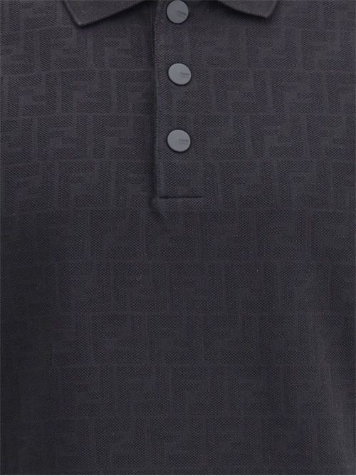Polo Shirt with FF Motif FENDI | FAF717AR5GF0GME