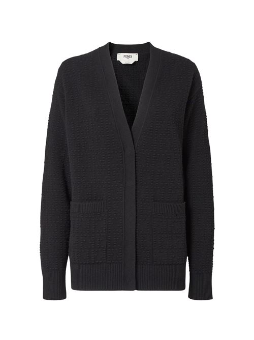 Oversized V-neck cardigan FENDI | FZE549AYM0F0GME