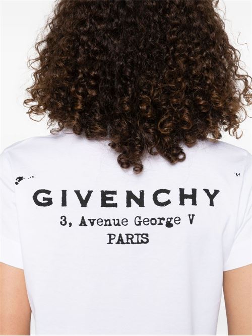T-shirt in cotone con logo GIVENCHY | BW70FJP75N100
