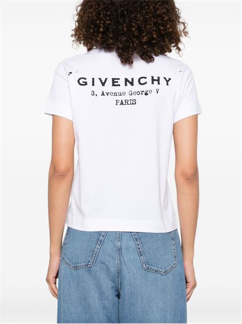 T-shirt in cotone con logo GIVENCHY | BW70FJP75N100