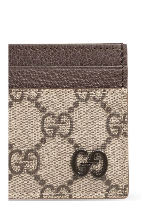 Portacarte in pelle con logo GUCCI | 768248FACQC9773