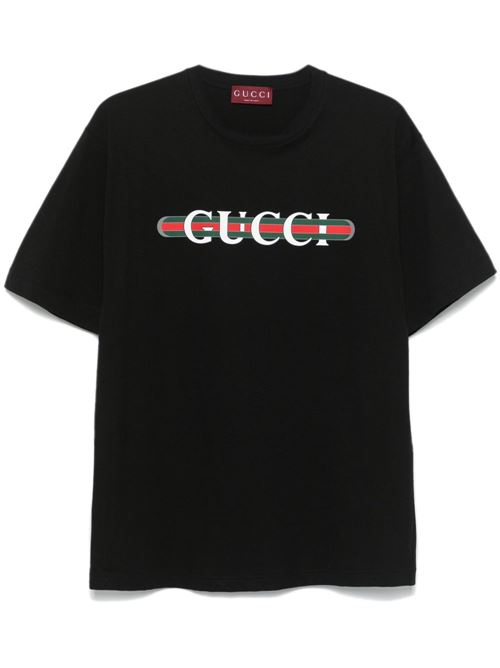 T-shirt con logo in cotone jersey GUCCI | 788093XJGL61082