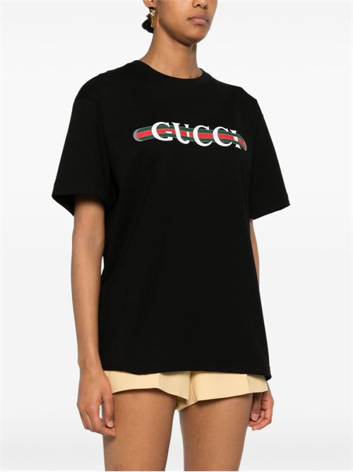 T-shirt con logo in cotone jersey GUCCI | 788093XJGL61082