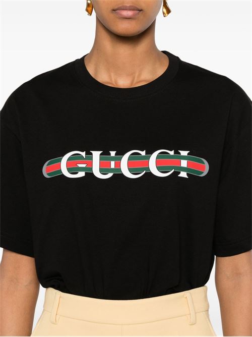 T-shirt con logo in cotone jersey GUCCI | 788093XJGL61082