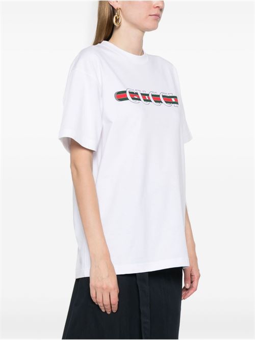 T-shirt con logo in cotone jersey GUCCI | 788093XJGL69074