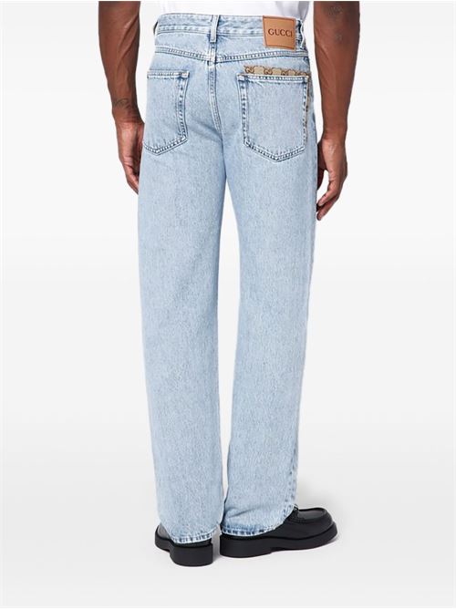 Faded jeans with GG insert GUCCI | 835219XDDCY4452
