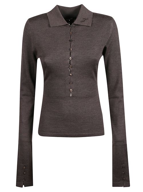 Long-sleeved merino wool polo shirt JACQUEMUS | 25HPOW00806AK00145880