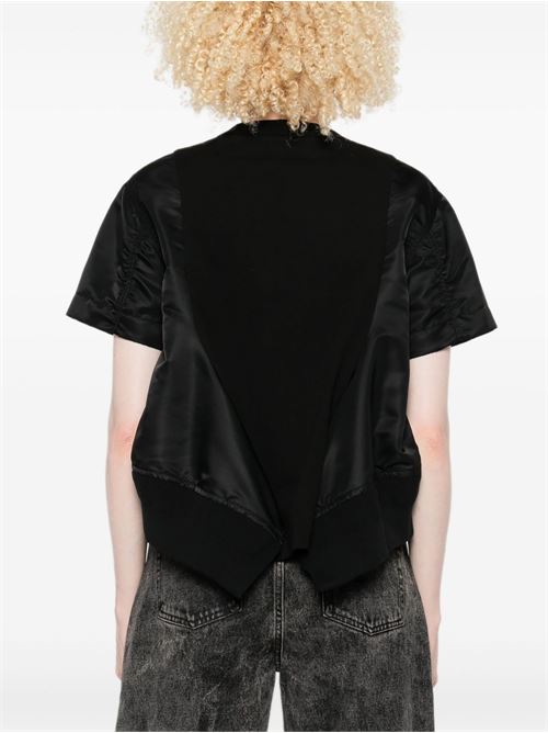 Nylon and cotton twill T-shirt SACAI | 2507998001