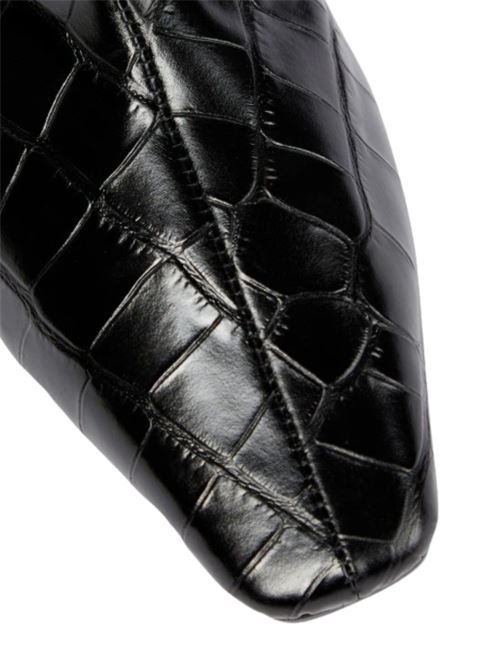 Crocodile embossed wide leg boot TOTEME | 243WAS0169LE0076001