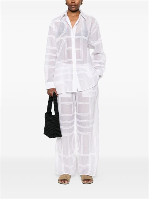 Geometric pattern trousers TOTEME | 253WRB0316FB0441047