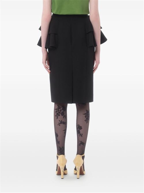 Gonna midi in Crepe Couture VALENTINO | 7B3RADJ51CF0NO