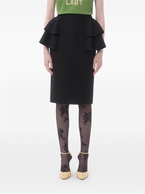 Gonna midi in Crepe Couture VALENTINO | 7B3RADJ51CF0NO