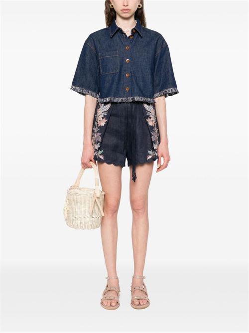 Short Rhiannon tuck ZIMMERMANN | 4558ASS251NAVMLTPAI