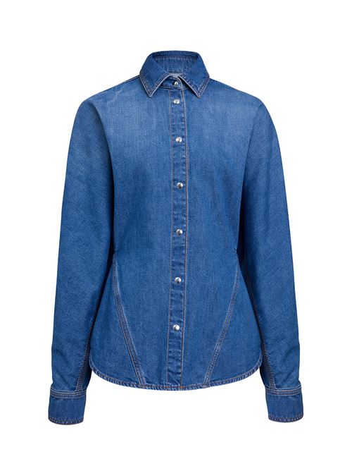 Rounded denim shirt ALAIA | AA9C0988D004B505