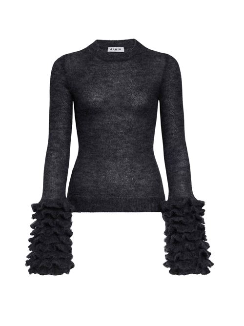 Ruffled sweater ALAIA | AA9G0076K101B821