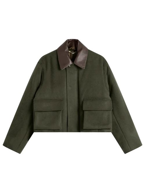 Bomber crop AURALEE | A25AB06BFDARKOLIVE