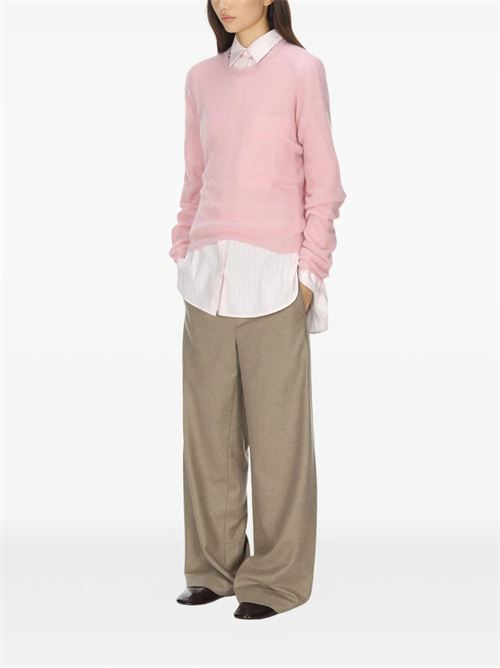 Maglione girocollo in lana di alpaca AURALEE | A25AP04AKPINK