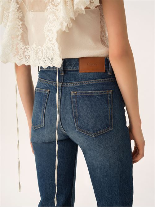 Jeans dritti in denim CHLOE' | CH25WDP761534A1