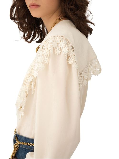 Camicia maniche lunghe con ricamo CHLOE' | CH25WHT15323107