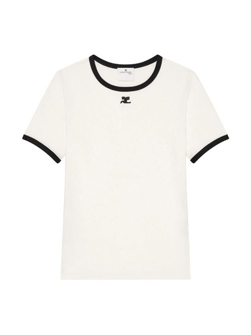 T-shirt a contrasto COURRÈGES | VESJTS017JS00700098