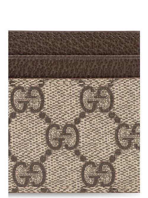 Portacarte in pelle con logo GUCCI | 768248FACQC9773