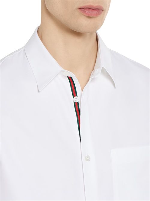 Camicia Oxford con Web GUCCI | 826582Z7AOS9000