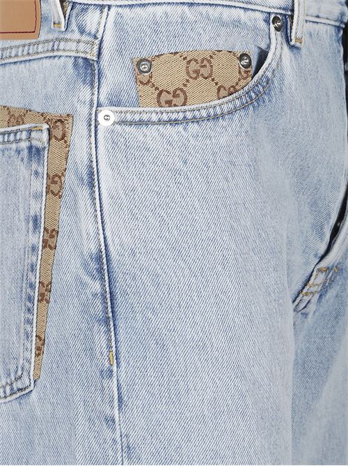 Faded jeans with GG insert GUCCI | 835219XDDCY4452