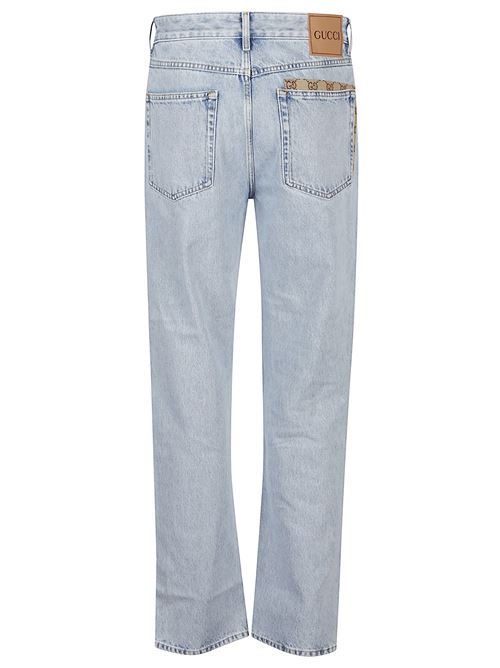 Faded jeans with GG insert GUCCI | 835219XDDCY4452