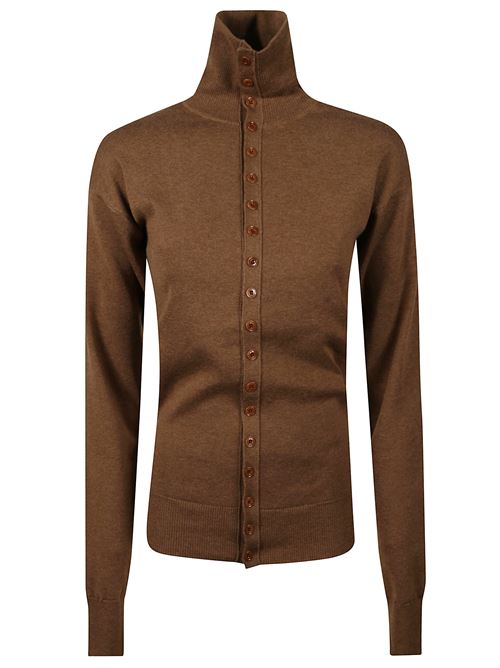 Cardigan aderente in lana con bottoni LEMAIRE | TO1431LK1045BR425