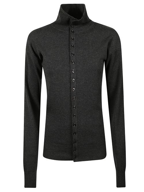 Cardigan aderente in lana con bottoni LEMAIRE | TO1431LK1045BK981