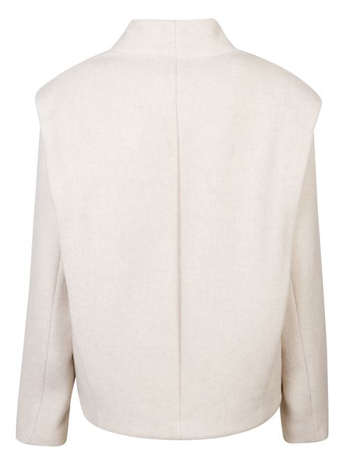 Giacca beige di MARANT realizzata in misto lana caratterizzata da spalle strutturate e chiusura a bottoni. MARANT | 25AMA0459FAB1D03I23EC
