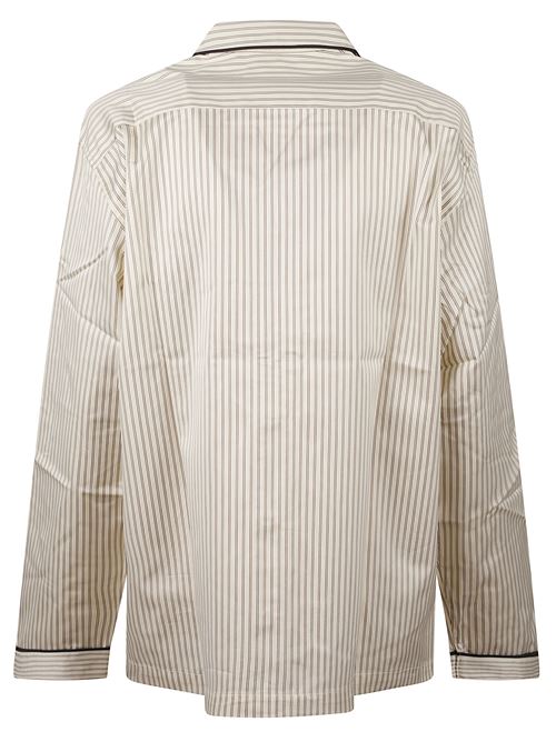 Camicia del pigiama a righe TEKLA | 5740014947506BROWNPINSTRIPES