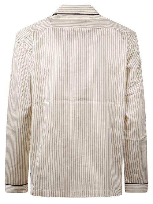 Camicia del pigiama a righe TEKLA | 5740014947513BROWNPINSTRIPES