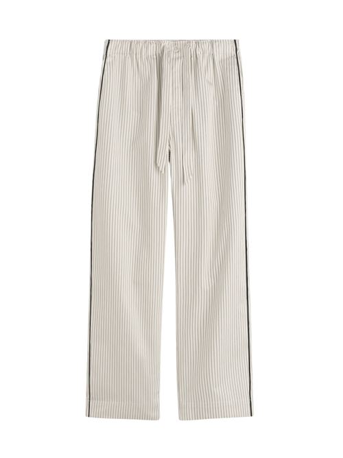 Pantaloni del pigiama a righe TEKLA | 5740014947PANTSBROWNPINSTRIPES