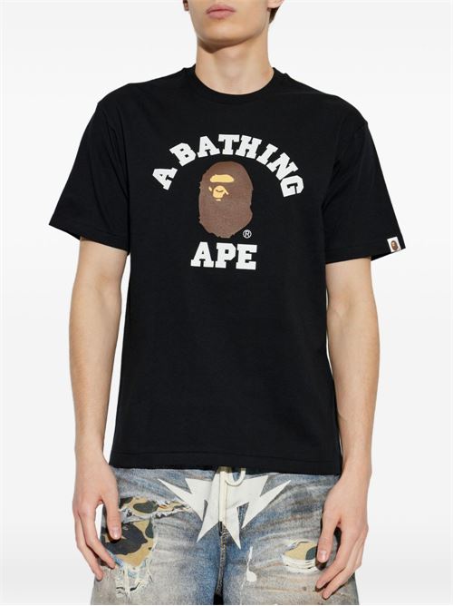 T-shirt con stampa BAPE | 001TEM301001MBLACK