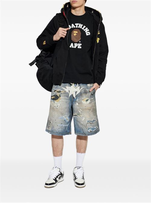 T-shirt con stampa BAPE | 001TEM301001MBLACK