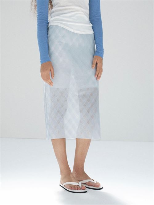 Gonna in seta AURALEE | A26SS02SOLIGHTBLUE