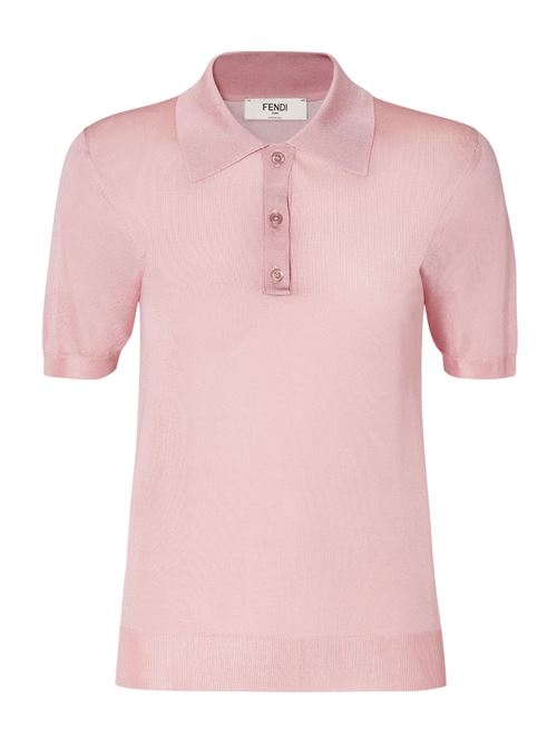 Polo in viscosa lucida FENDI | FZXE82AW4VF1W0S