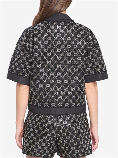 Top in tweed di lana lamé GUCCI | 846682ZARWY1000