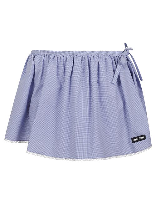 Miu Miu Navy, Red & Light Blue Striped Elastic Belt Men main image 4