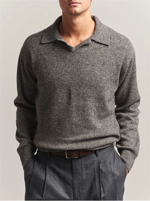 Polo nep-knit AURALEE | A26AP02NEMIXGRAY