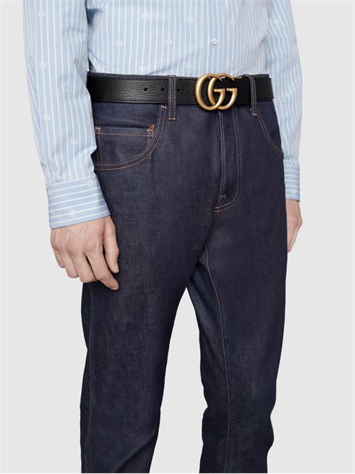 Cintura in pelle reversibile GG GUCCI | 627055CAO2T1062