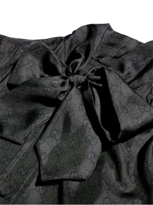 Camicia in twill di seta stampata GUCCI | 860513ZAUUN1120