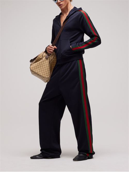 Pantalone sportivo con Web GUCCI | 866170XJH0N4816