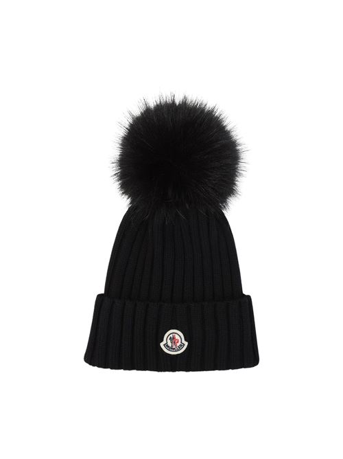 Berretto in maglia con pompon MONCLER | L20933B00039M1131999