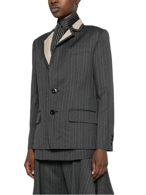 Blazer gessato SACAI | 2608632001