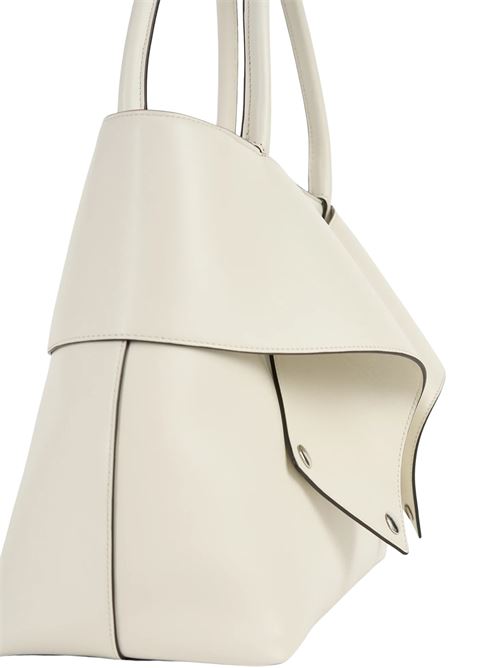 Borsa a mano in pelle Mercer stone/rosso TOTEME | 264WAL0134LE0206444
