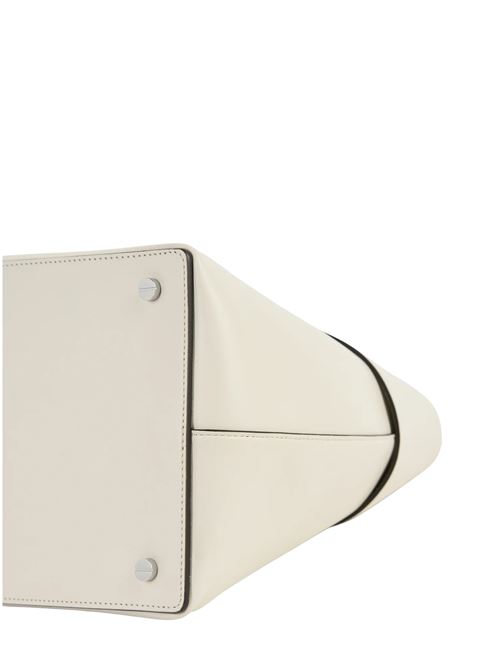 Borsa a mano in pelle Mercer stone/rosso TOTEME | 264WAL0134LE0206444